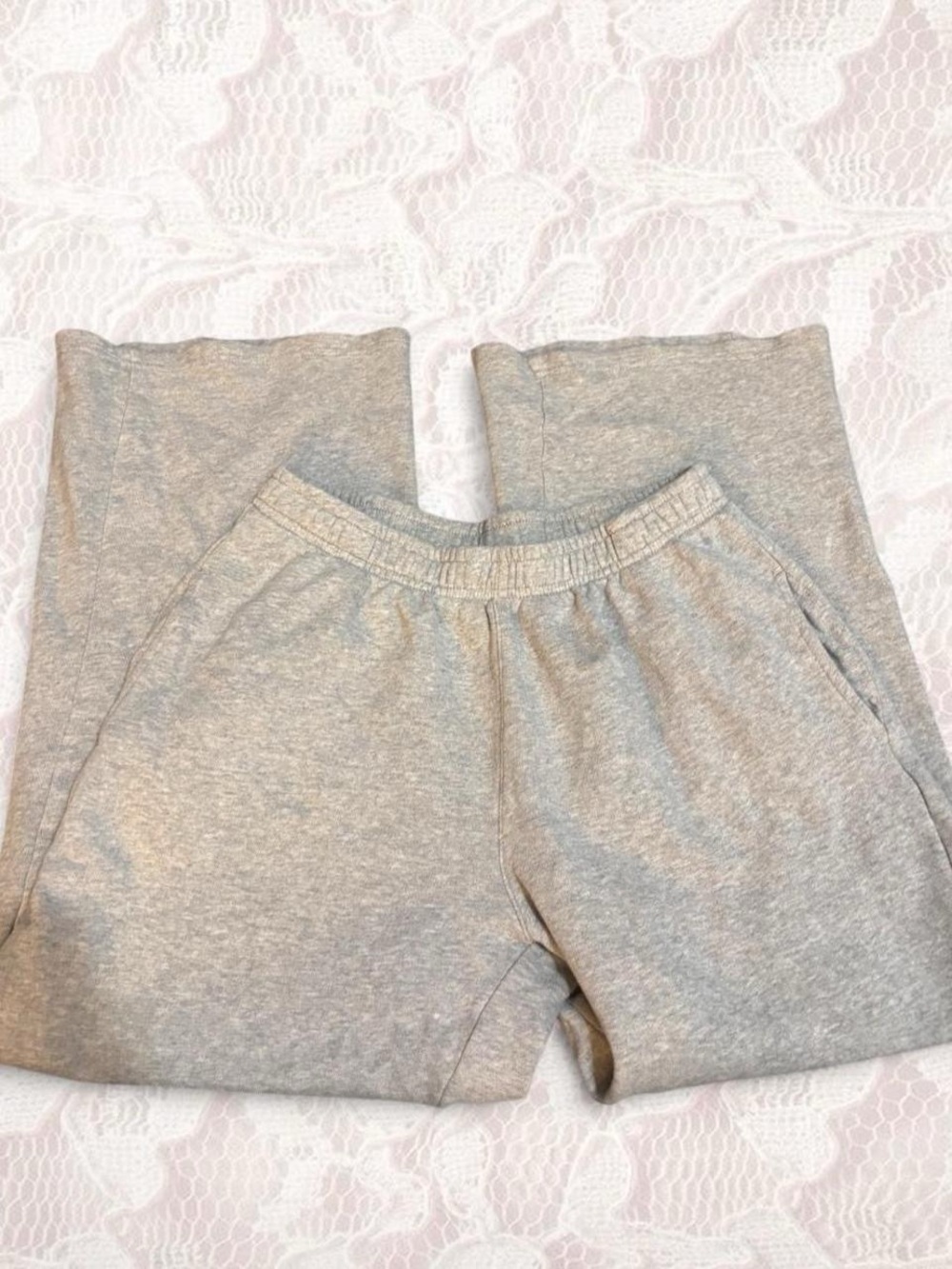 Brandy Melville Gray Wide-Leg Lounge Pants